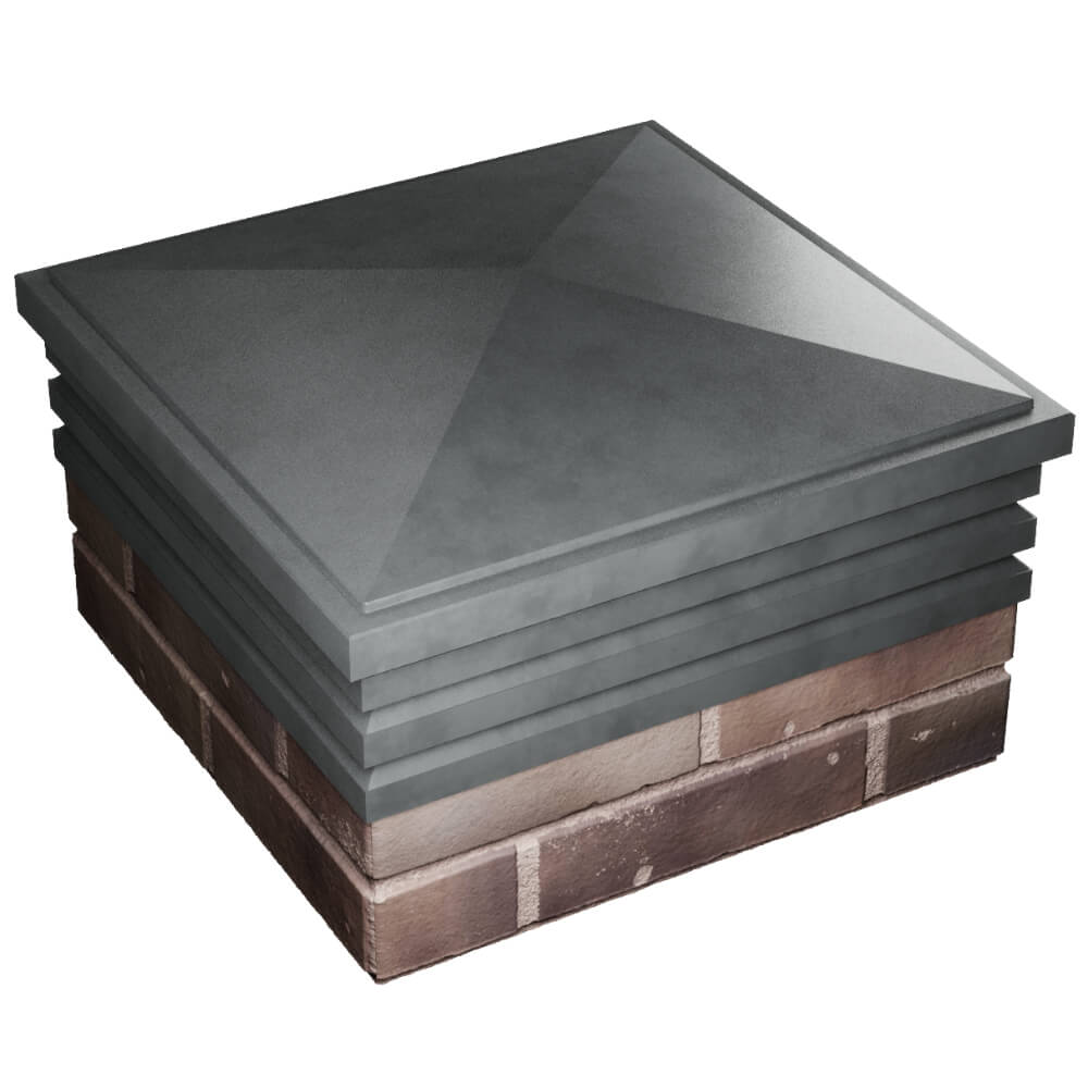 Колпак Zking Бона ХайТек Серый на столб 2х2 кирпича (513х513мм) в Хасавюрте фото