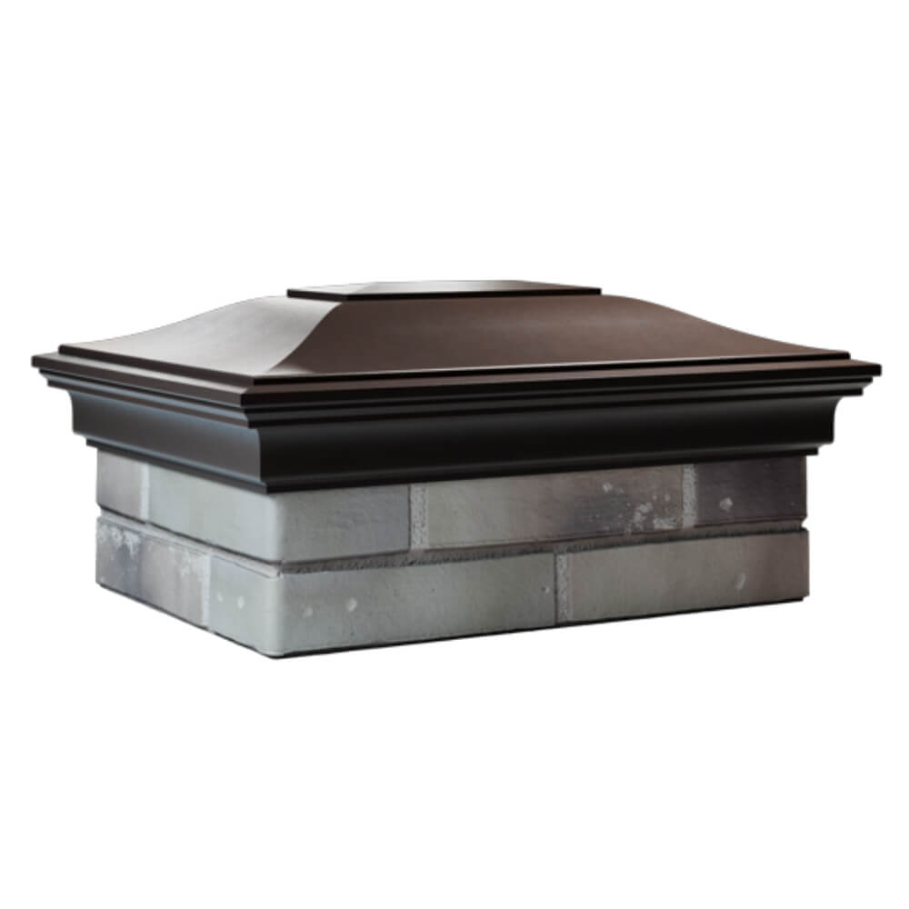 Колпак Zking Монблан Коричневый на столб 2х1.5 кирпича (515х385мм) в Хасавюрте фото