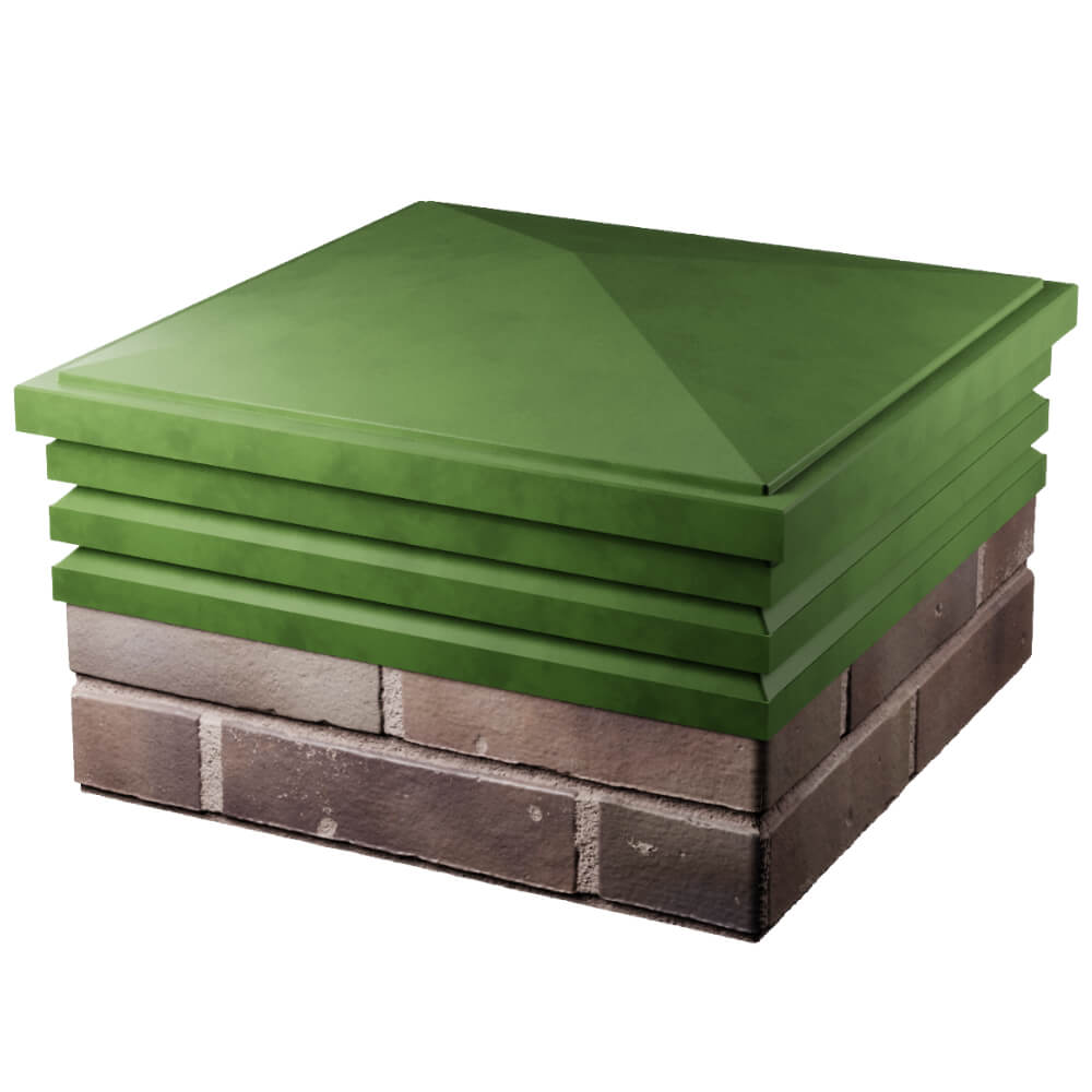 Колпак Zking Бона ХайТек Зеленый на столб 2х2 кирпича (513х513мм) в Хасавюрте фото