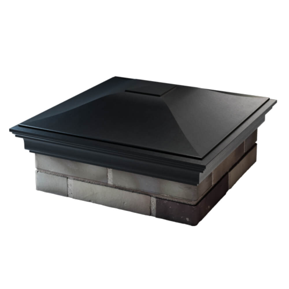 Колпак Zking Монблан Черный на столб 2х2 кирпича (515х515мм) в Хасавюрте фото