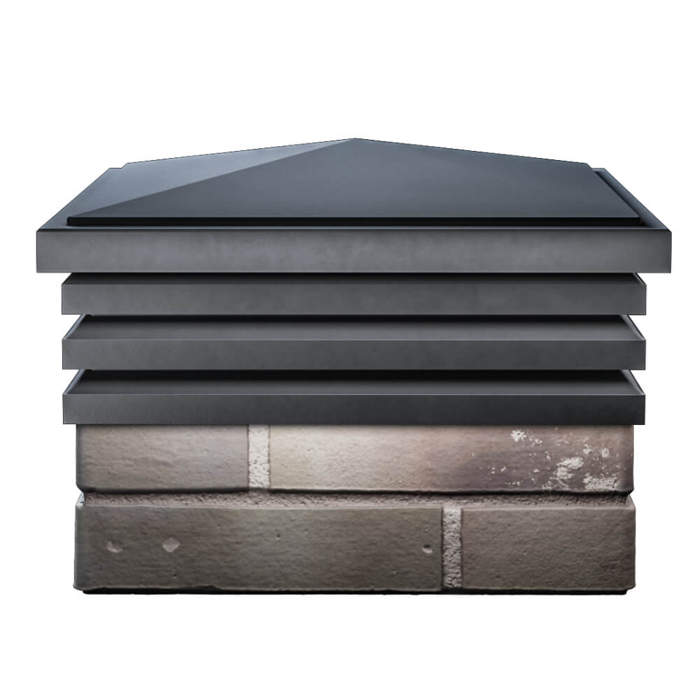 Колпак Zking Бона ХайТек Серый на столб 1.5х1.5 кирпича (385х385мм) Хасавюрт фото