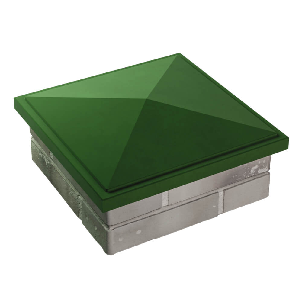 Колпак Zking БонаМоно Зеленый на столб 1.5х1.5 кирпича (385х385, 400х400мм) в Хасавюрте фото