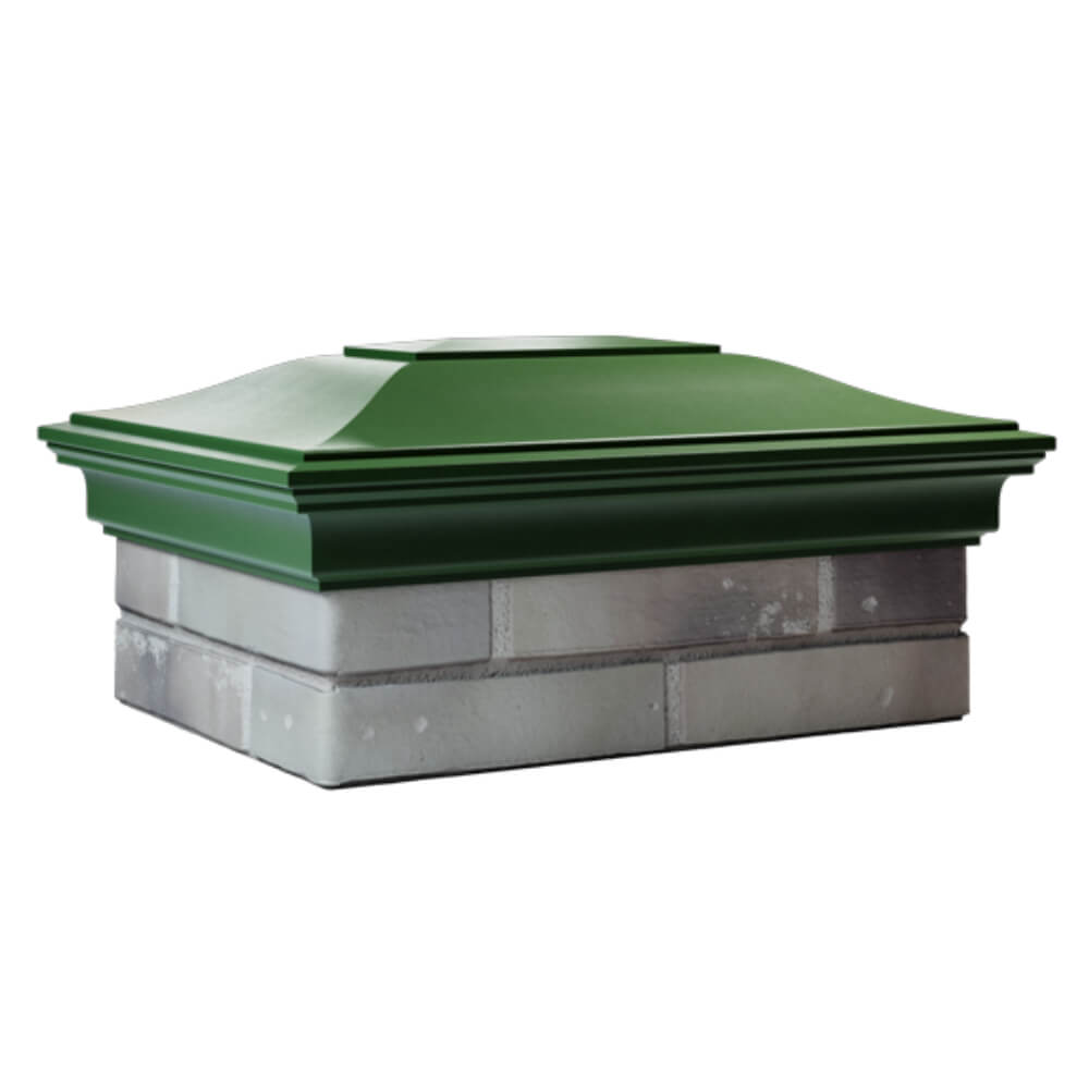 Колпак Zking Монблан Зеленый на столб 2х1.5 кирпича (515х385мм) в Хасавюрте фото