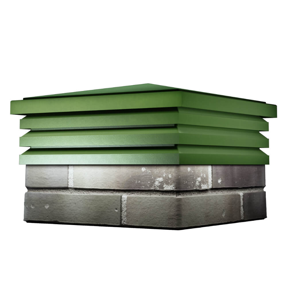 Колпак Zking Бона ХайТек Зеленый на столб 1.5х1.5 кирпича (385х385мм) в Хасавюрте фото