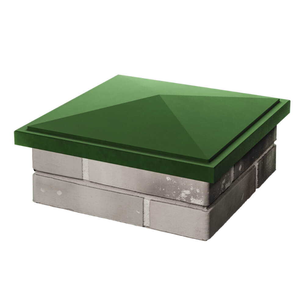 Колпак Zking БонаМоно Зеленый на столб 1.5х1.5 кирпича (385х385, 400х400мм) в Хасавюрте фото