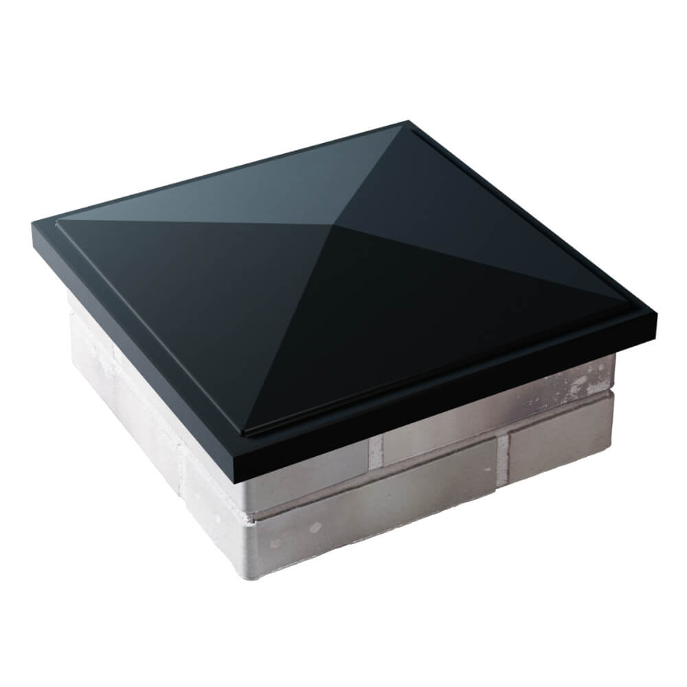 Колпак Zking БонаМоно Черный на столб 1.5х1.5 кирпича (385х385, 400х400мм) в Хасавюрте фото