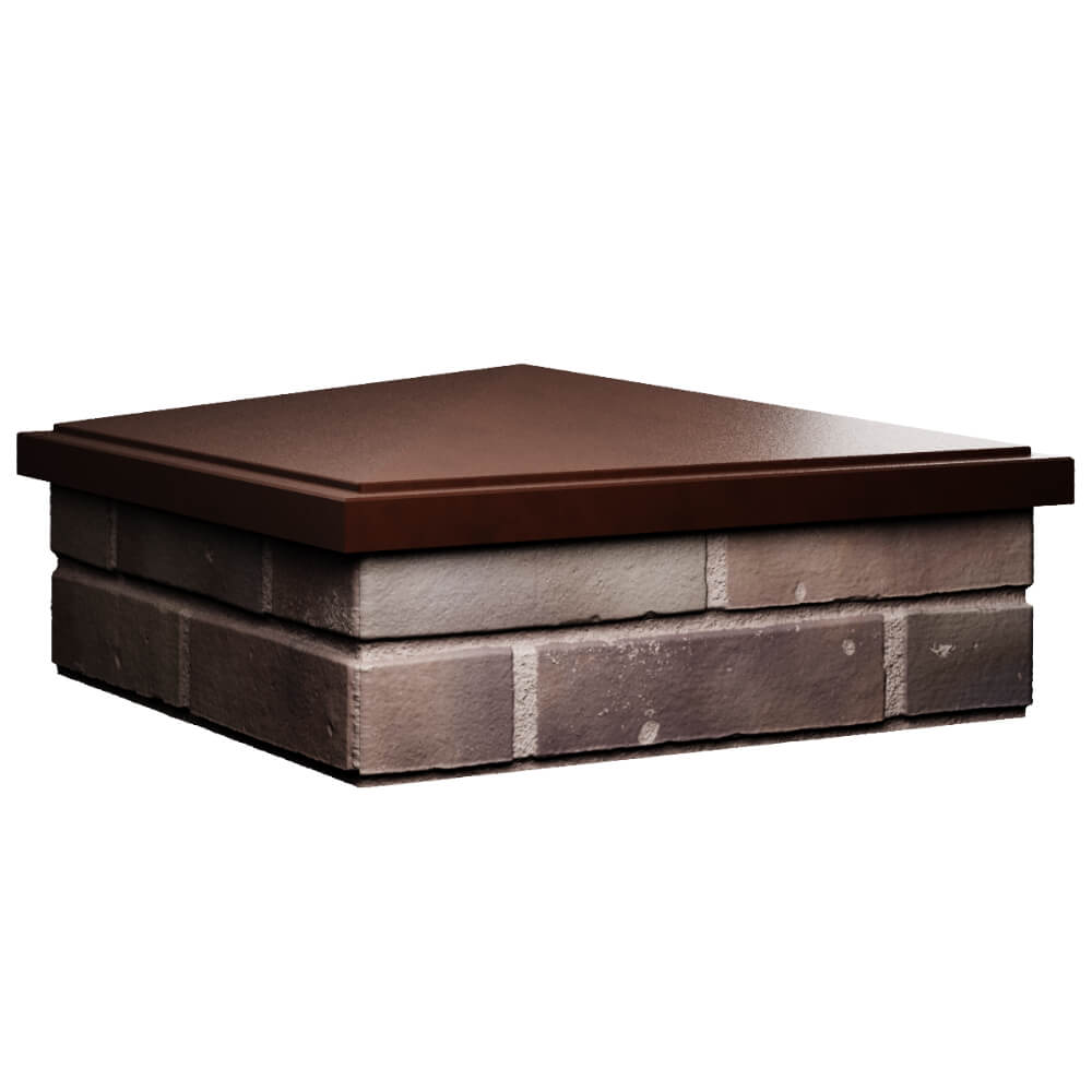 Колпак Zking БонаМоно Коричневый на столб 2х2 кирпича (515х515, 530х530мм) в Хасавюрте фото