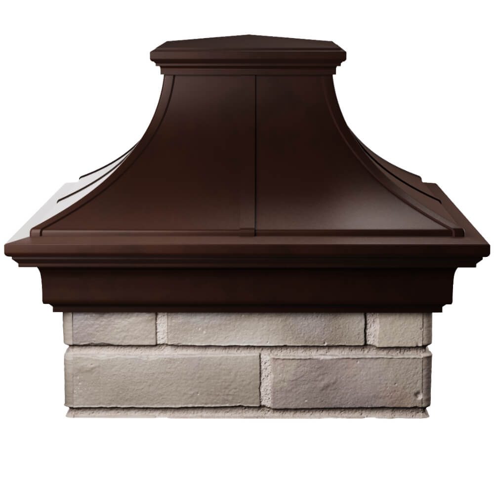 Колпак Zking Монблан Премиум Коричневый на столб 1.5х1.5 кирпича (385х385мм) Хасавюрт фото