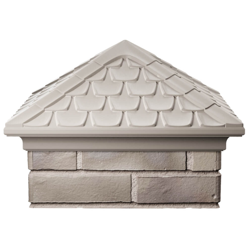 Колпак Zking Эльбрус Бежевый на столб 1.5х1.5 кирпича (385х385мм) Хасавюрт фото