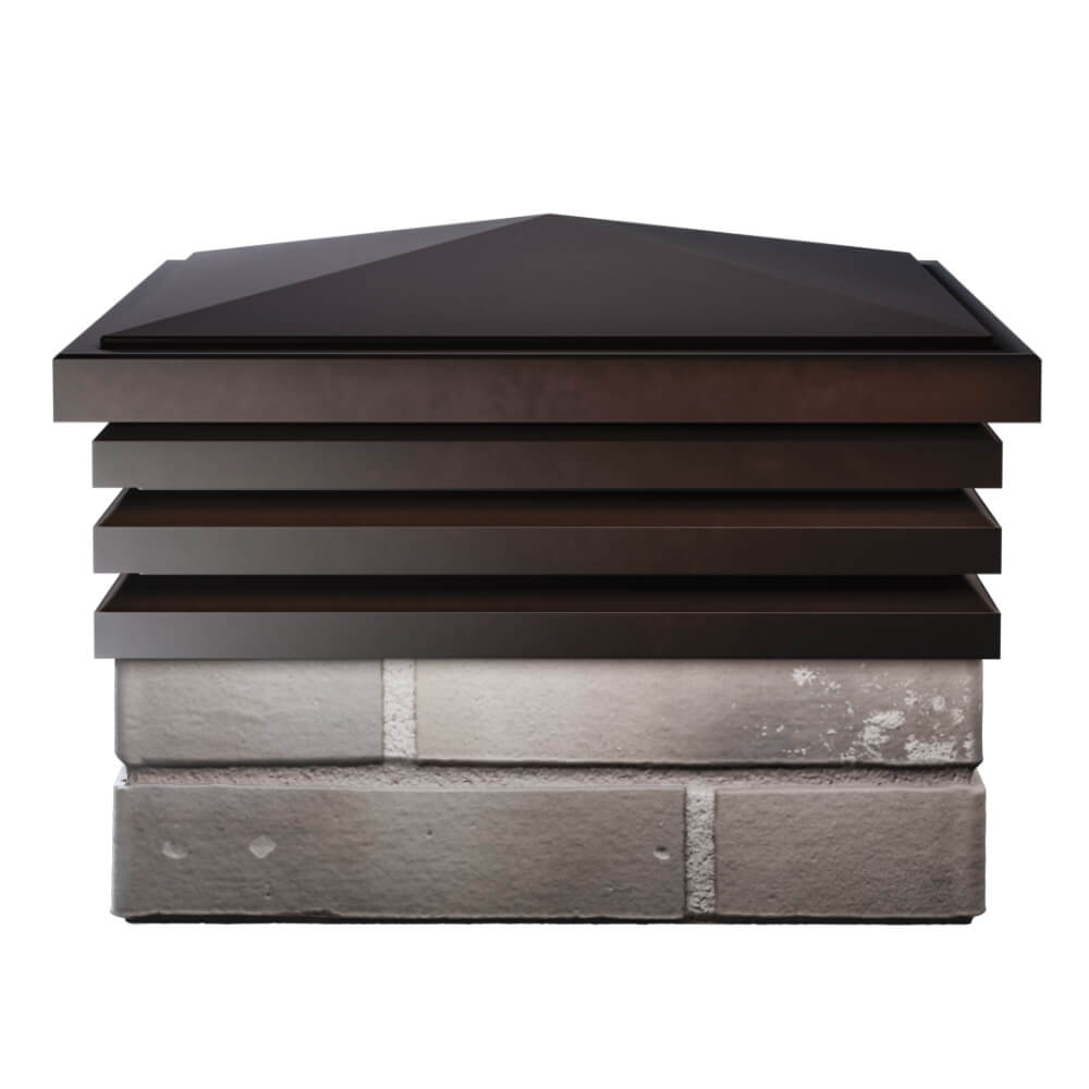 Колпак Zking Бона ХайТек Коричневый на столб 1.5х1.5 кирпича (385х385мм) Хасавюрт фото