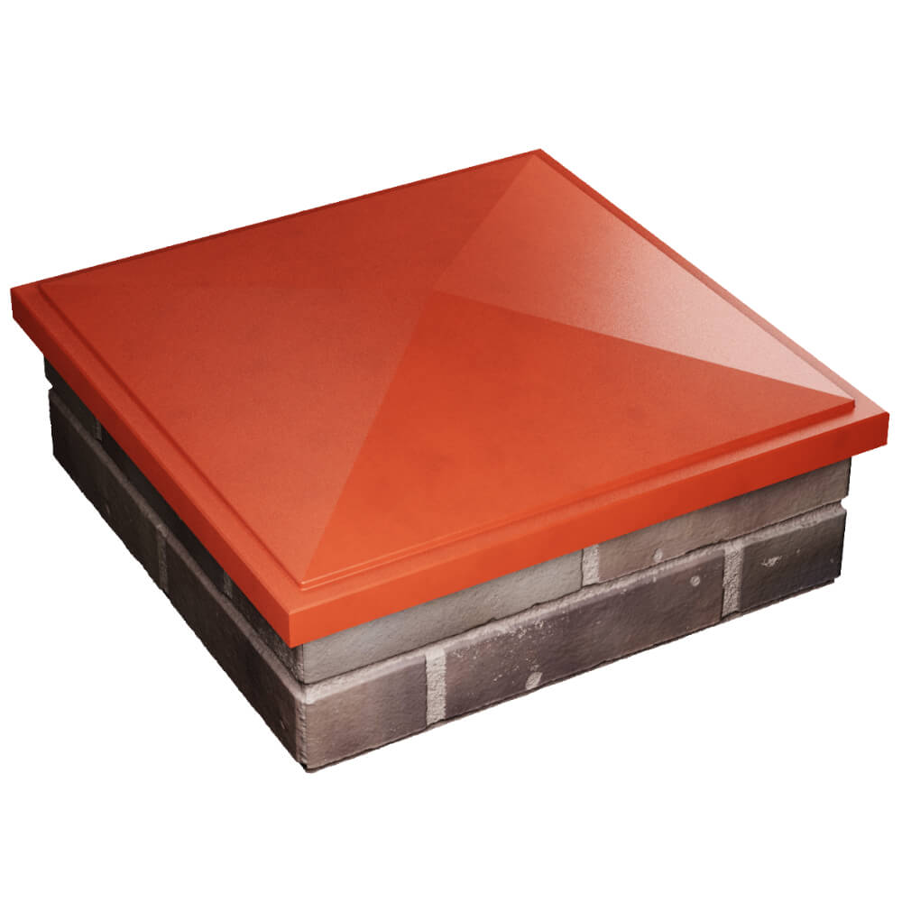 Колпак Zking БонаМоно Красный на столб 2х2 кирпича (515х515, 530х530мм) в Хасавюрте фото