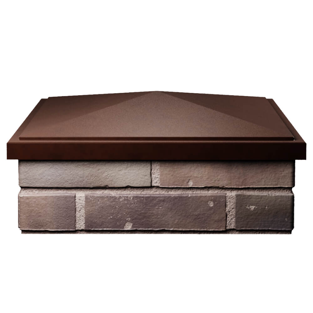 Колпак Zking БонаМоно Коричневый на столб 2х2 кирпича (515х515, 530х530мм) Хасавюрт фото