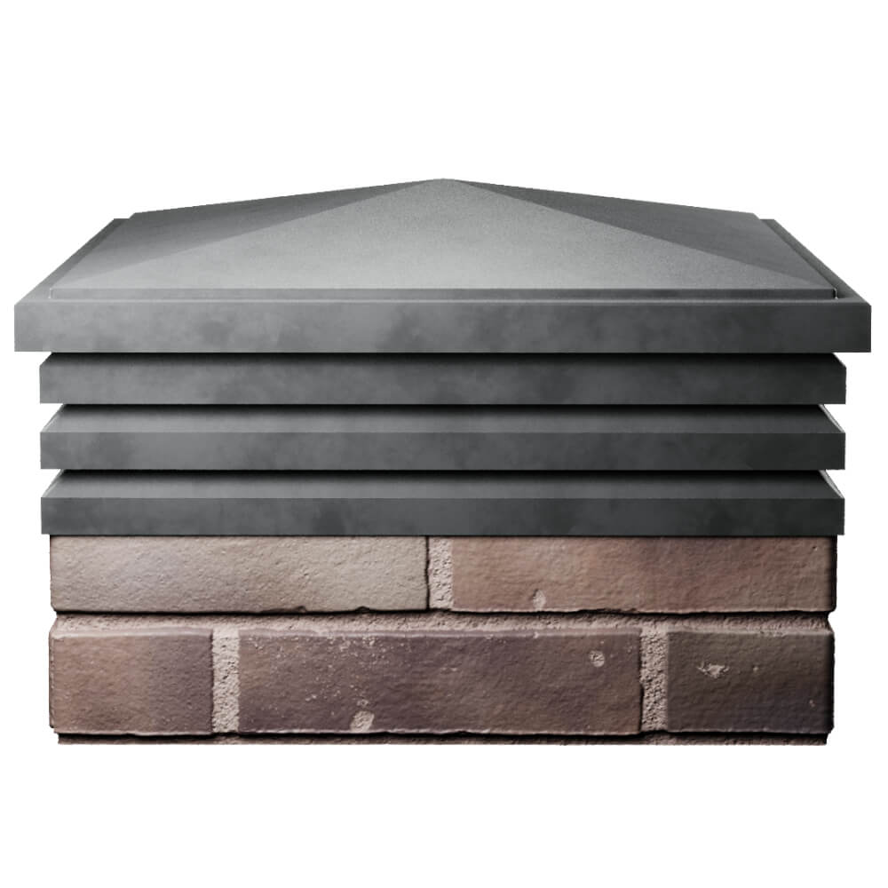 Колпак Zking Бона ХайТек Серый на столб 2х2 кирпича (513х513мм) Хасавюрт фото