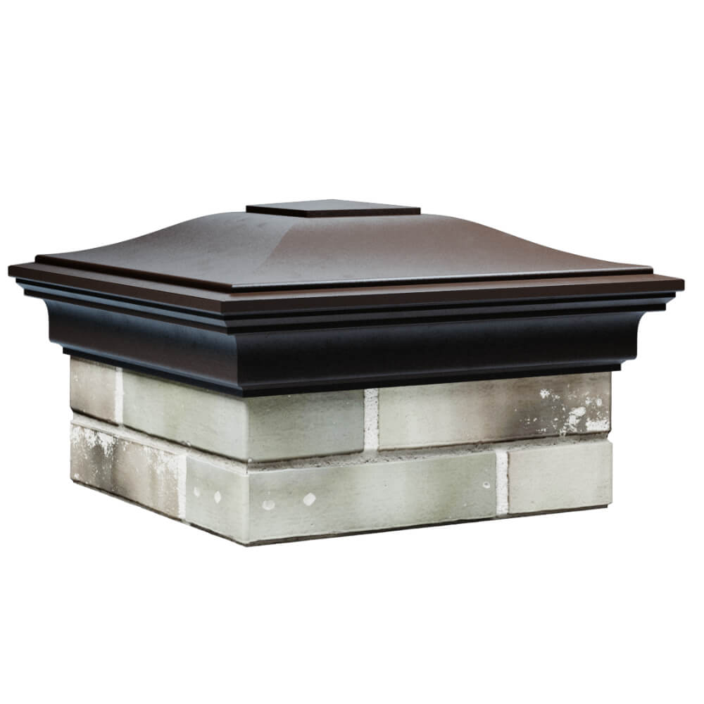 Колпак Zking Монблан Коричневый на столб 1.5х1.5 кирпича (385х385мм) в Хасавюрте фото