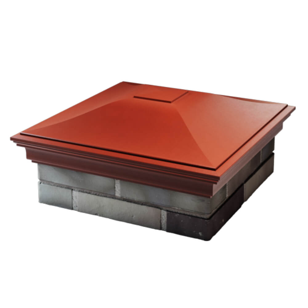 Колпак Zking Монблан Красный на столб 2х2 кирпича (515х515мм) в Хасавюрте фото