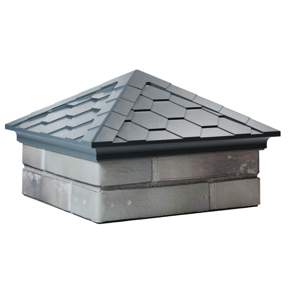 Колпак Zking Эверест Серый на столб 1.5х1.5 кирпича (390х390мм) в Хасавюрте фото