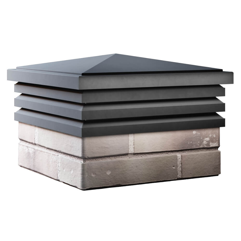 Колпак Zking Бона ХайТек Серый на столб 1.5х1.5 кирпича (385х385мм) в Хасавюрте фото