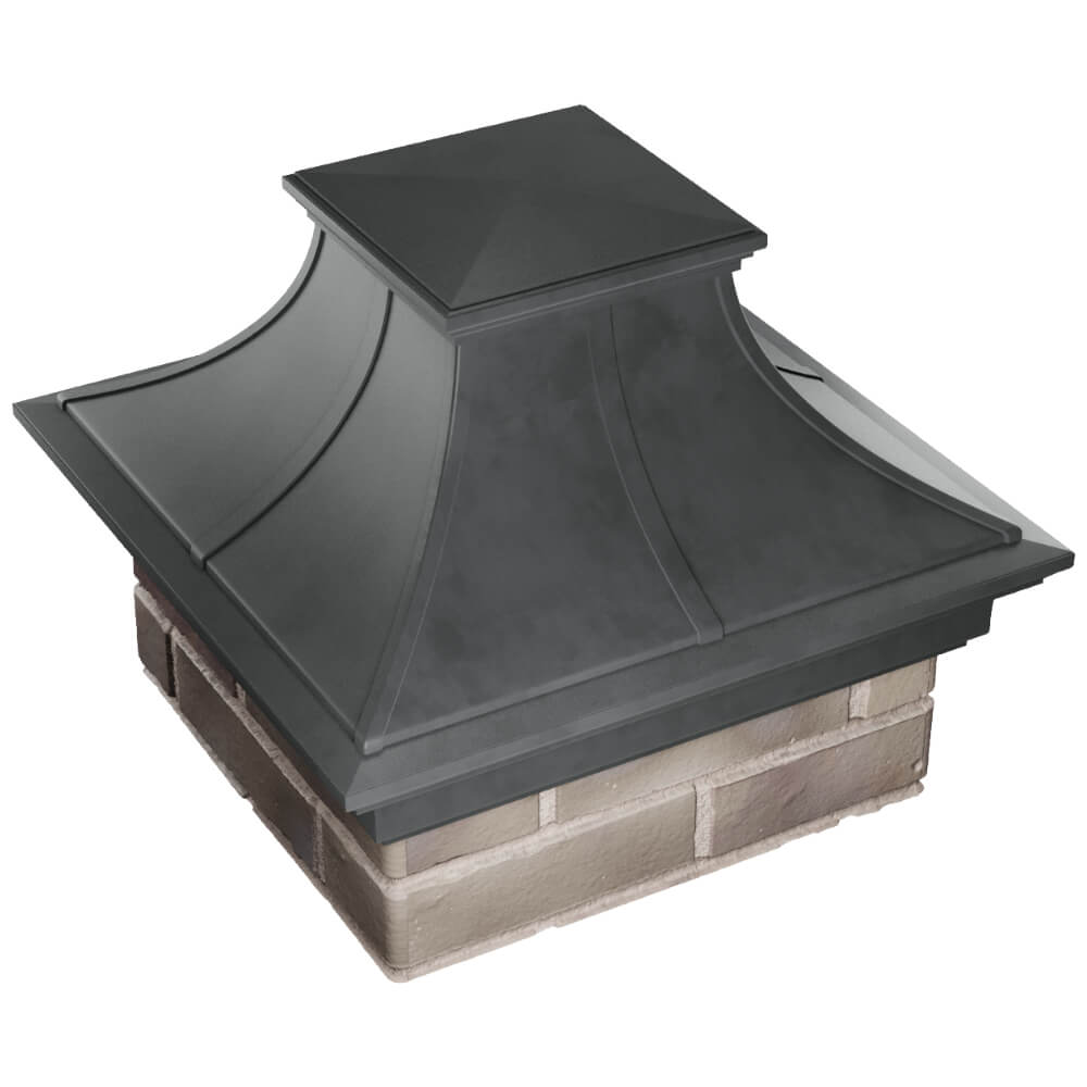 Колпак Zking Монблан Премиум Серый на столб 1.5х1.5 кирпича (385х385мм) в Хасавюрте фото