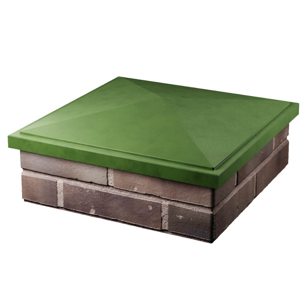 Колпак Zking БонаМоно Зеленый на столб 2х2 кирпича (515х515, 530х530мм) в Хасавюрте фото