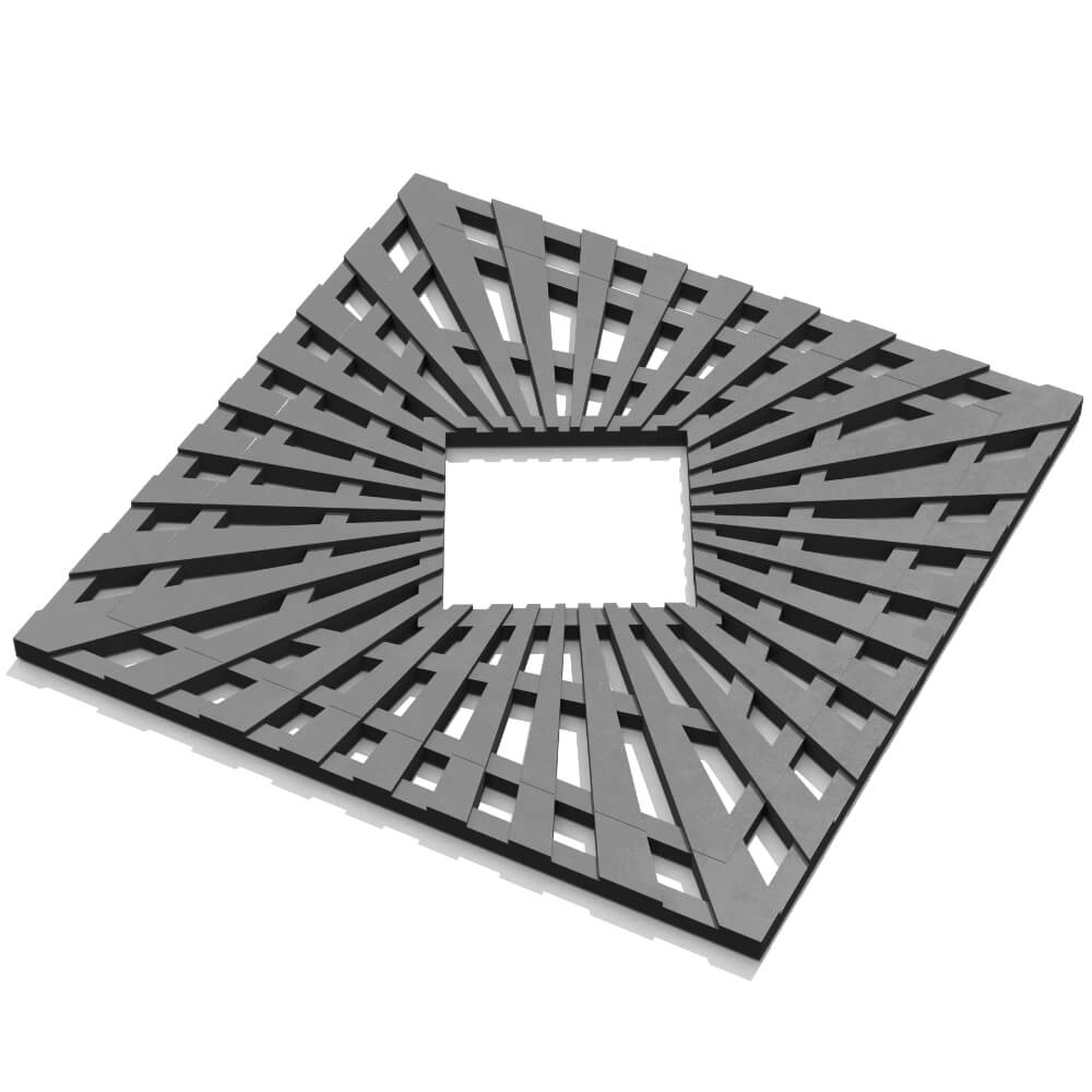 Приствольная решетка для дерева ZKING ATMOSPHERE 1.2х1.2м Серая в Хасавюрте фото