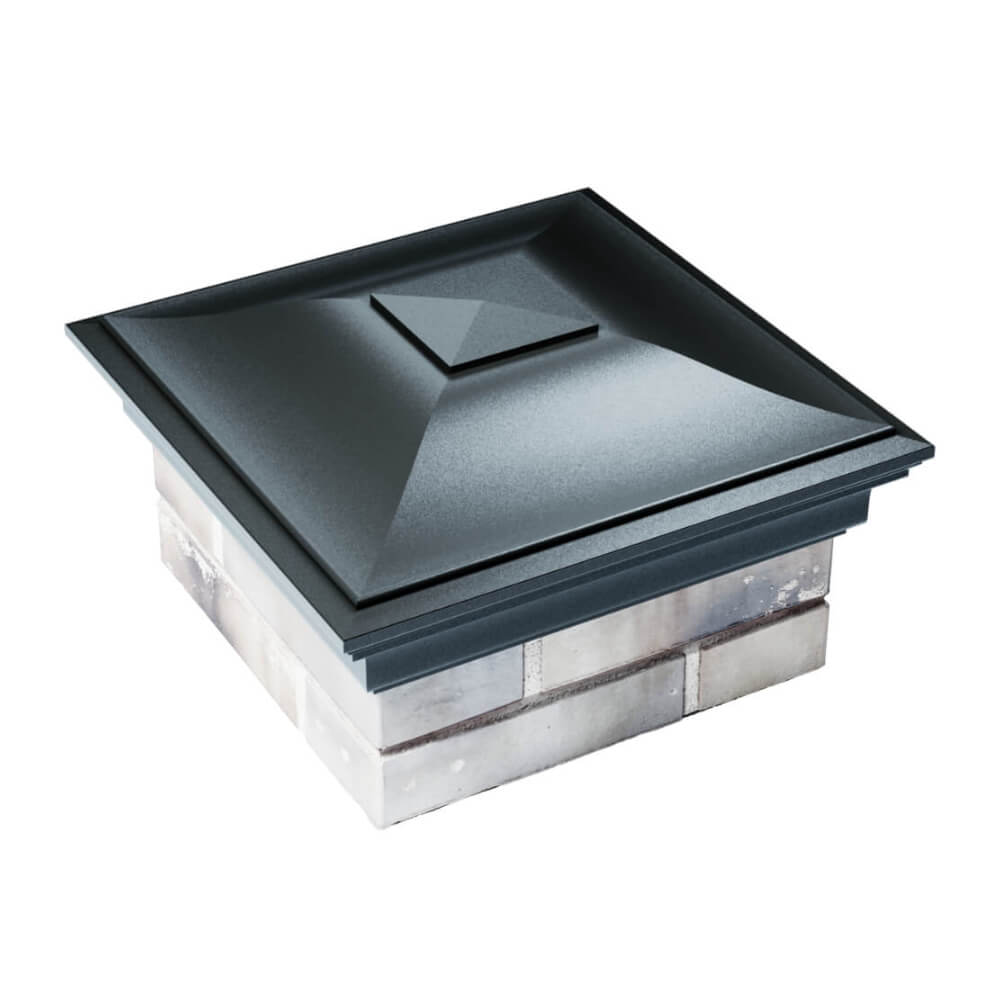 Колпак Zking Монблан Черный на столб 1.5х1.5 еврокирпича 0.7НФ (355х355мм) в Хасавюрте фото