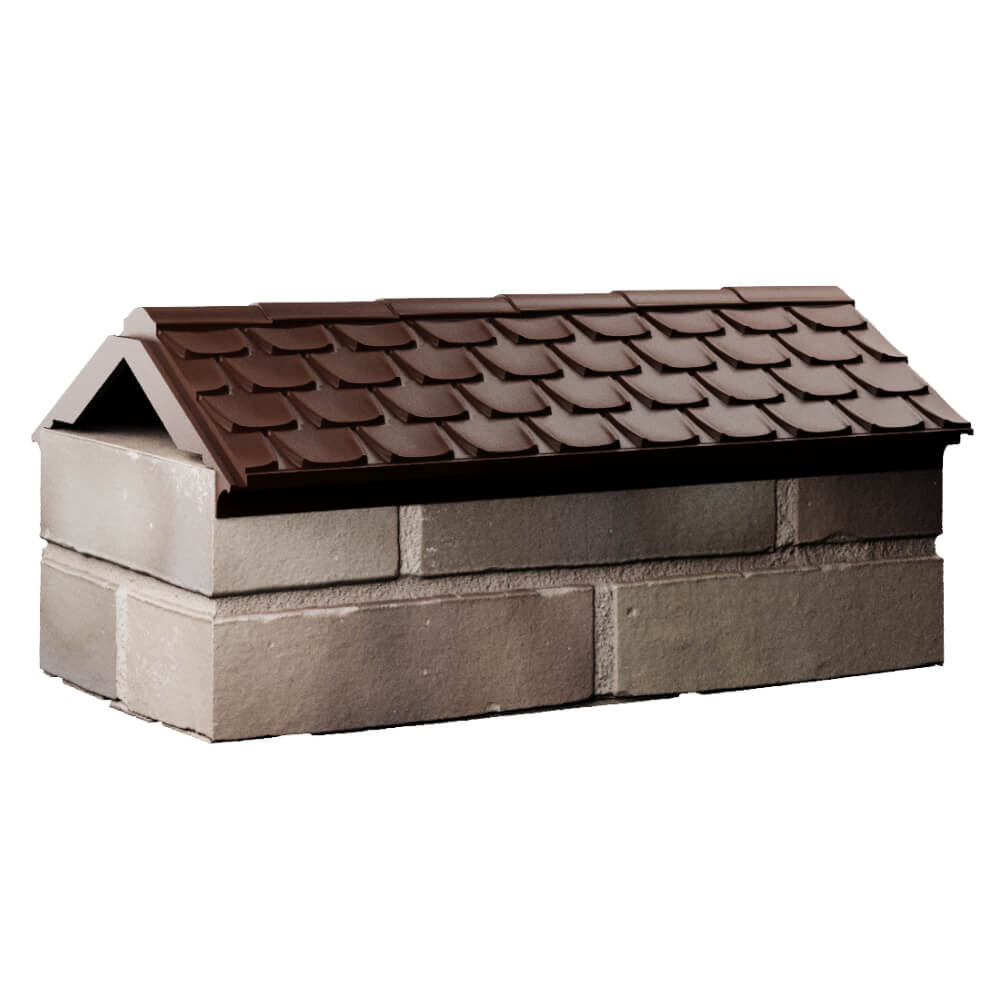 Парапет Zking Эльбрус Коричневый с посадкой на 1 кирпич (255мм) Хасавюрт фото