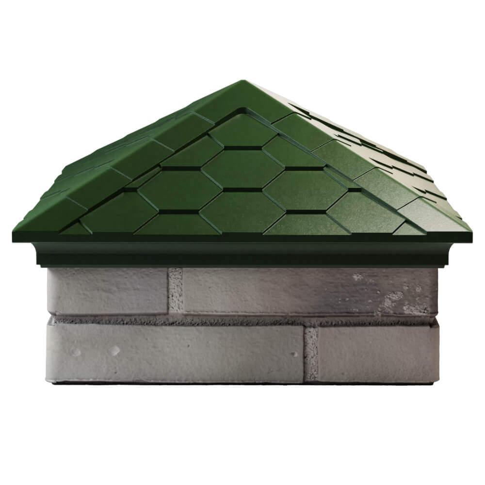 Колпак Zking Эверест Зеленый на столб 1.5х1.5 кирпича (390х390мм) Хасавюрт фото